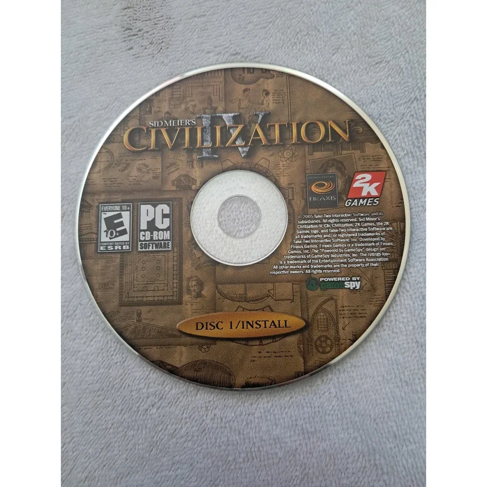 Sid Meier's Civilization IV PC CD-ROM Game 2-Disc Set with Manual 2005‎ 2K Games